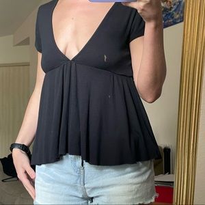 Black babydoll top